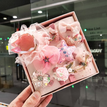 Children hairclip Crown gift box set baby hair band headwear cute princess Lady child bag cloth hairpin bow