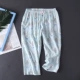 Sản phẩm mới dành cho mùa hè dành cho nữ giới cotton lụa Pajama quần cắt sợi cotton bông nhân tạo Cotton lụa dệt thoi Kích thước lớn Quần ở nhà mỏng thông thường - Quần tây