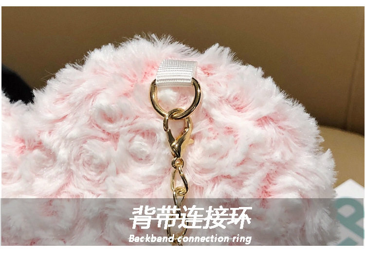 Сумка 儿童斜挎包公主甜美毛绒小包包少女单肩背包宝宝可爱女孩时尚洋气 Warm cloth