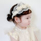 夏季婴儿护囟门帽发带蕾丝花朵女宝宝头饰新生薄款公主头花防受凉