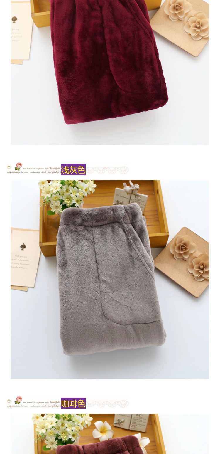 Mùa đông quần pyjama nữ cộng với nhung dày cộng với phân bón XL quần tây màu nhung tinh khiết quần nhung nhà san hô nhung quần jogger nam