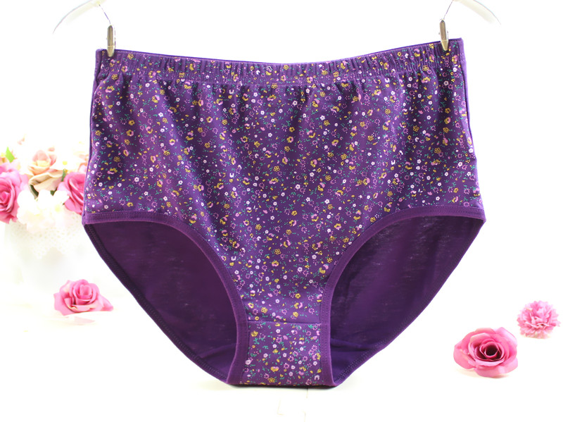 4 hộp quà tặng thêm đồ lót nữ cotton lớn trung niên hoa cao eo bị hỏng cộng với phân bón để tăng tóm tắt do lot