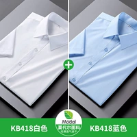 Белый, синий, короткий рукав