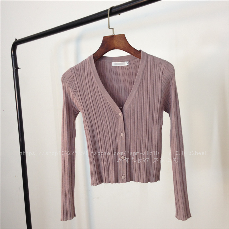 Mùa xuân và mùa hè áo len mỏng cardigan của phụ nữ dài tay V-Cổ bên ngoài áo len ngắn khăn choàng nhỏ áo khoác điều hòa không khí áo sơ mi áo len cổ lọ nữ form rộng
