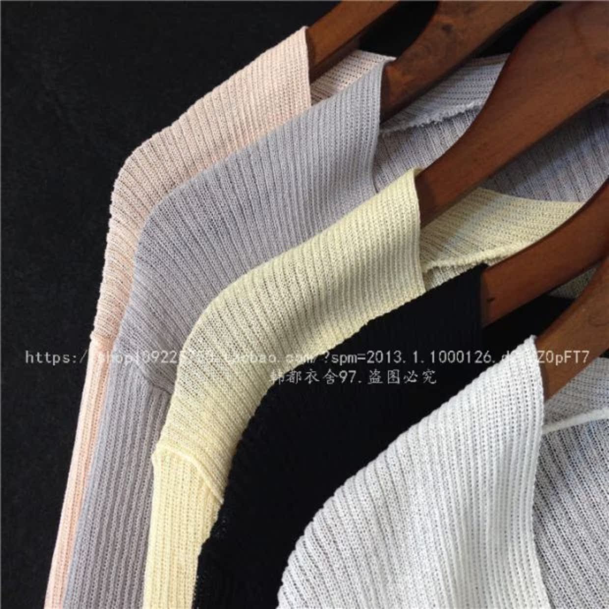 Mùa xuân và mùa hè mới áo len cardigan ngắn hố Áo dài tay mỏng bên ngoài phần mỏng mà không khóa điều hòa áo sơ mi chống nắng khăn choàng ao khoac len dep