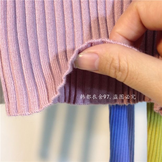 Mùa xuân V-cổ pit sọc áo len ngắn tay của phụ nữ áo choàng len mỏng giảm béo eo cao áo khoác nữ áo khoác cardigan nữ