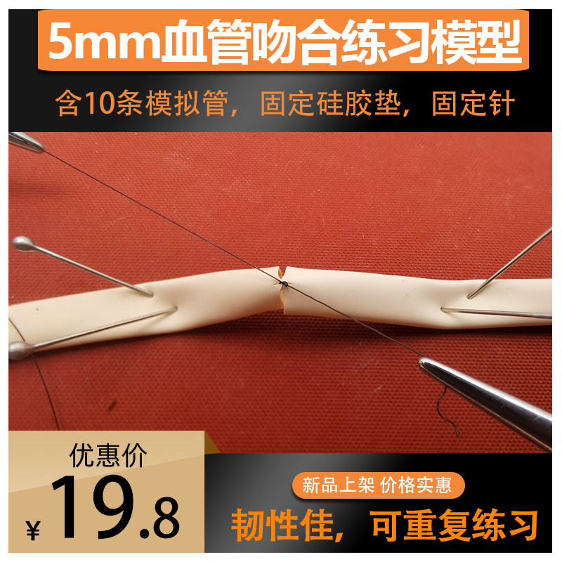 模拟血管吻合练习模型肠管端端侧吻合手神经外科缝合技能训练模具