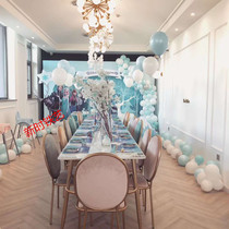 Nordic wrought iron dining chair Simple net red chair Golden milk tea shop chair Modern balcony table and chair Metal bar coffee chair