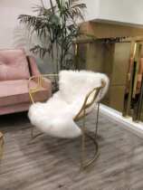 Nordic simple wrought iron clothing store Cafe ins wind fabric single double office net red milk tea sofa combination