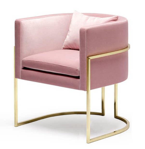 Nordic wrought iron sofa chair golden single net red chair coffee shop leisure chair sales department negotiation chair living room dining chair