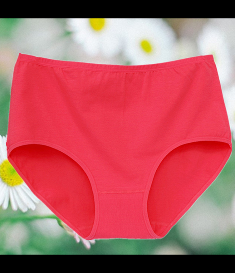 Đồ lót cotton cho phụ nữ trung niên béo cao eo thoáng khí đặc biệt cộng với phân bón XL cotton rắn màu đồ lót phụ nữ quan lot nu cap cao