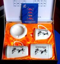 Special free postal authentic Dehua Hengyu ivory white ceramic four-piece set (with certificate)