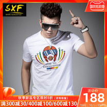 SXF St. HIV short sleeve men trendy brand trend New half sleeve 2020 summer mens cartoon hot diamond mens T-shirt
