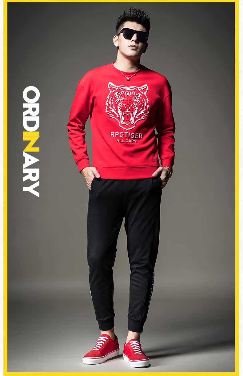 SXF Saint Xi Fan quần âu nam mùa thu Mới quần Wei chân harem quần thêu chữ thời trang đường phố quần nam quần bom 