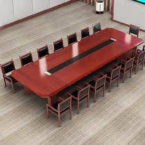Large conference table long table paint solid wood appliy meeting room desk for business meeting room table and chairs combination