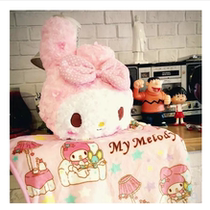 Cute cartoon Cherry Blossom melody melody pillow blanket office coral blanket air conditioning blanket dual use pillow