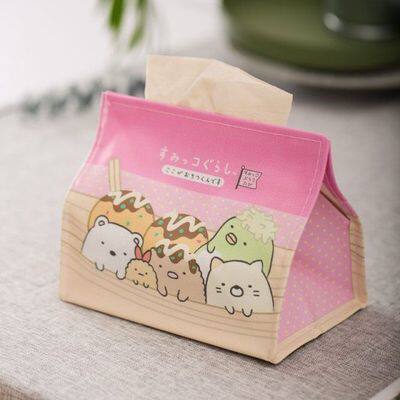 Cute cartoon corner biological tissue cover living room sanitary paper box car tissue box