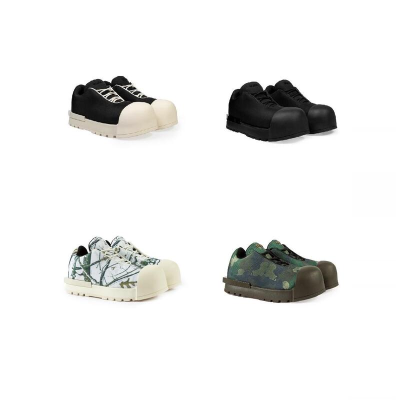 Rocksta X F.V.V.O Black and White Thick-Soled Versatile Low-Top Sports Shoes Boots