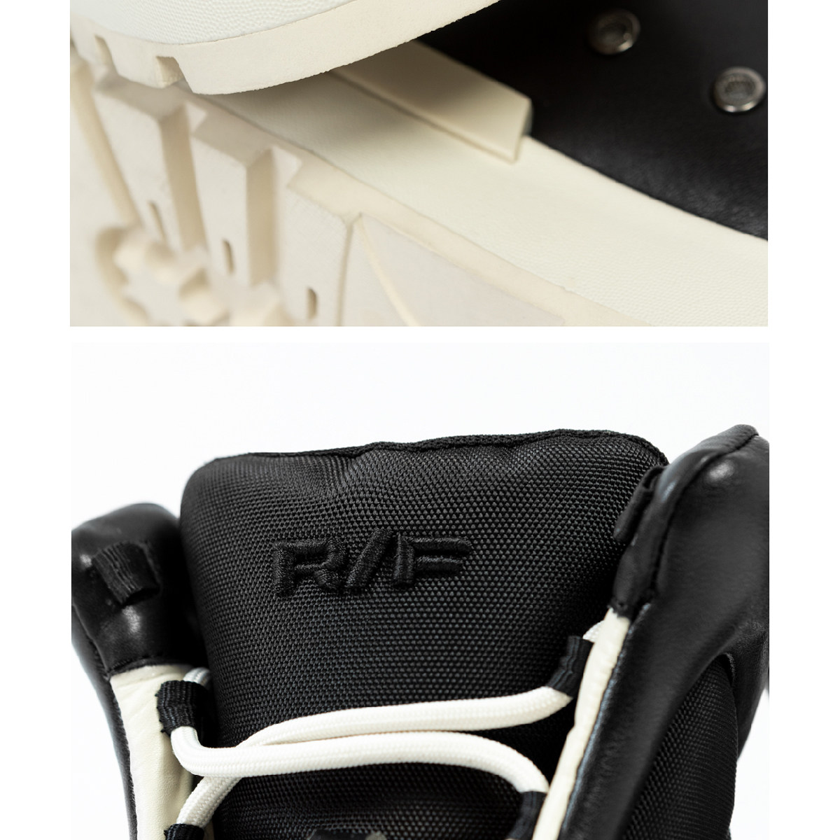 Rocksta x f.v.v.o black and white height-boosting chunky sole