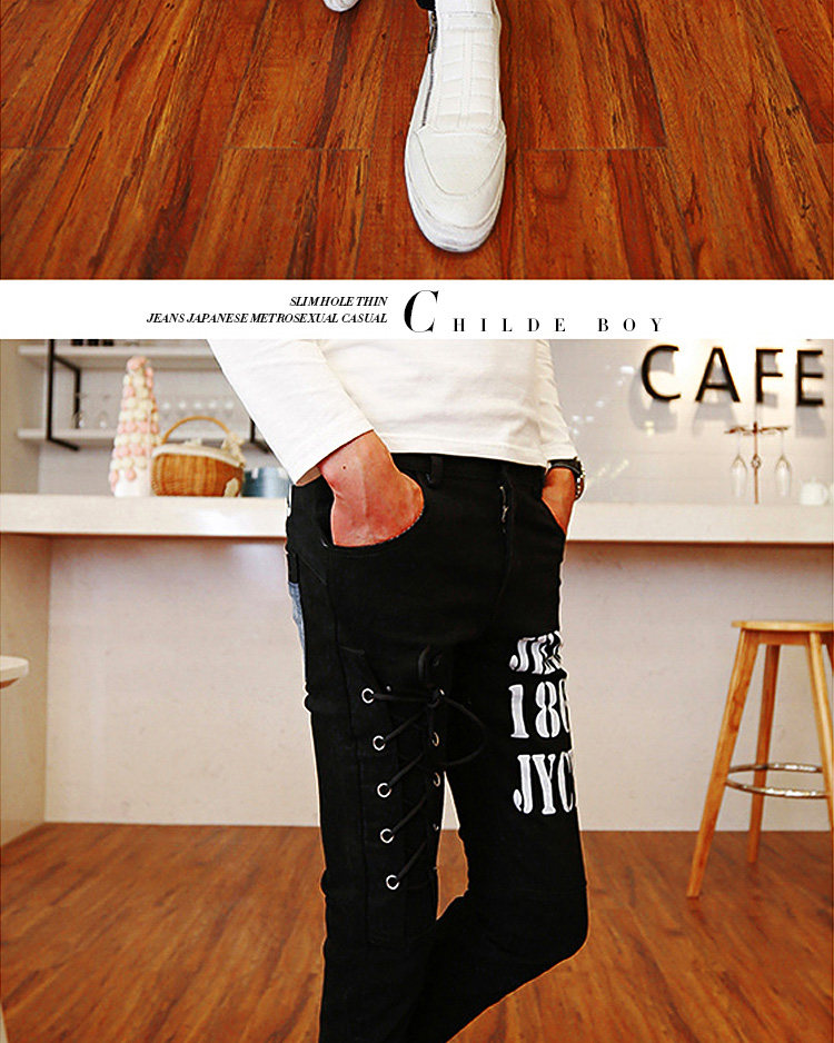 Jeans pour adolescent pieds Slim pour automne - Ref 1461518 Image 8