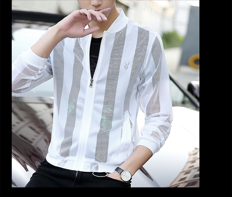 Quần áo chống nắng Playboy nam mùa hè siêu mỏng áo khoác thể thao thoáng khí áo gió ngoài trời quần áo câu cá chống nắng quần áo - Áo khoác đôi áo thun polo nam
