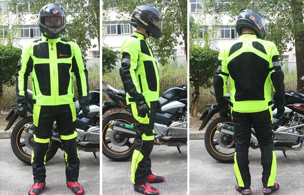 Mùa hè xe máy Jersey quần áo phản quang nam quần áo phù hợp với quần áo đầy đủ của bốn mùa quần áo chống nước và mùa thu xe máy phù hợp - Xe máy Rider thiết bị bảo hộ đầu gối