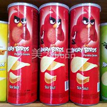 2 barrels from non - remote Malaysia imports Angry Birds sea salt chips 160g