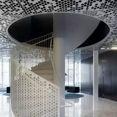 Round hole mesh punching plate curtain wall decorative mesh aluminum veneer microplate hole plate porous punching protective fence mesh plate