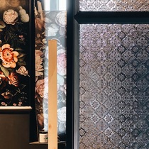 Begonia glass Manchurian window colorful Chinese retro tempered embossed art glass doors and windows living room screen customization