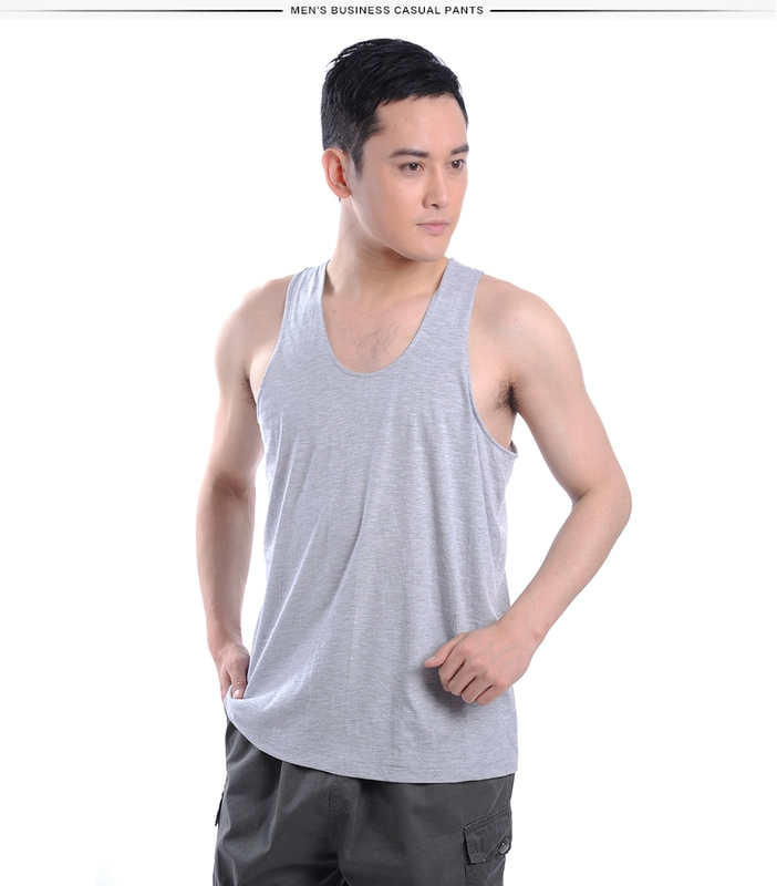 Mùa hè trung niên nam cotton sling áo vest trắng trung niên cotton lỏng áo mồ hôi cũ cha - Áo vest cotton áo ghi lê nhiều túi