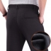 Mùa đông trung niên quần cha cha quần thun eo cộng với nhung dày cũ quần giản dị nam ông cao eo lỏng quần thun nam Quần tây thường