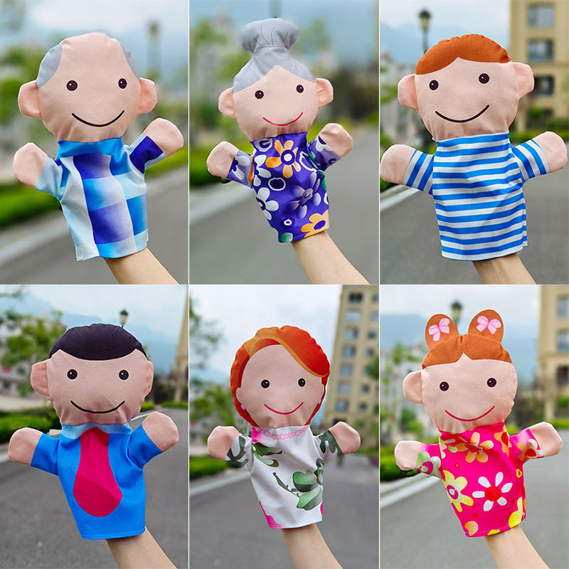 Family Puppet Set 🎉 Family story time: six-piece animal glove puppet set 🌟