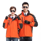 Зимняя водонепроницаемая утепленная съемная альпинистская куртка для работы, рабочая одежда, делается под заказ, с печатью вашего логотипа, «три в одном»