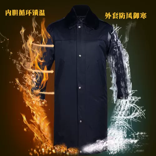 Демисезонная длинная удерживающая тепло куртка для работы, пуховик, средней длины, увеличенная толщина