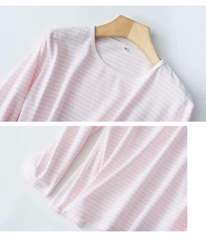Cuộc sống ban đầu Bộ đồ phục vụ tại nhà Pinstripe Quần áo thể thao và giải trí có thể được mặc bên ngoài quần áo gia đình Đồ ngủ mà không cần in