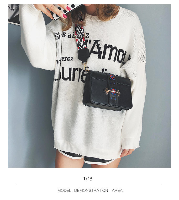 Fairy bag 2021 new Korean versatile messenger bag autumn winter wide shoulder strap new one shoulder chain bag