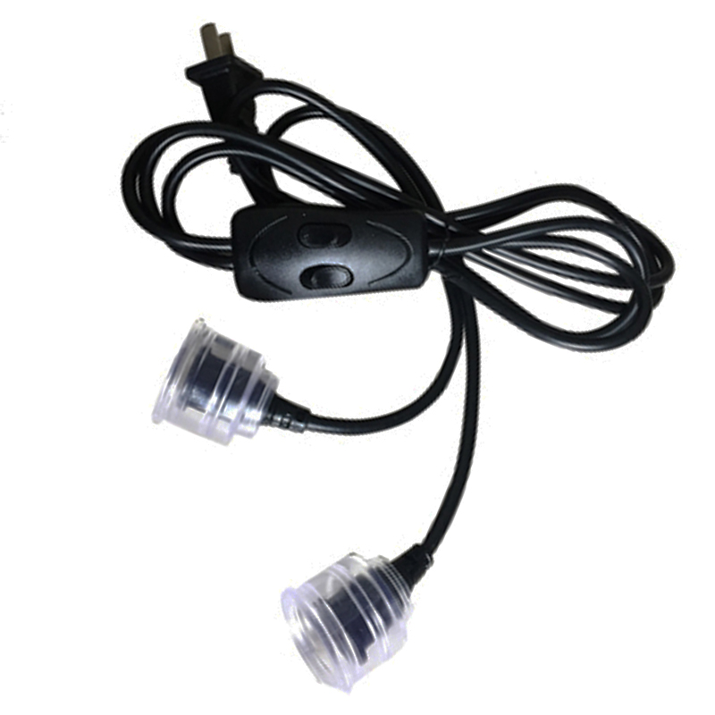 Sen Sen fish tank special T8 LED single head plug waterproof lamp foot lamp holder line external wire plug switch power cord