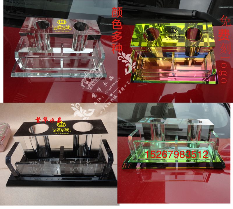 New crystal microphone stand KTV wireless microphone seat wheat seat microphone crystal base put microphone crystal shelf