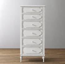 Retro nostalgic six-bucket cabinet European American Mediterranean Solid wood bucket cabinet Foyer cabinet Entrance cabinet