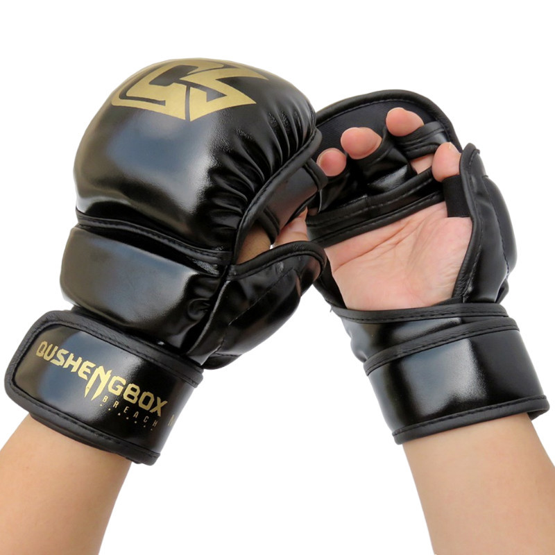 Mma Boxing Gloves Kidsren's Half-Finger Gloves Adult Men's Fighting Sandbag Muay Thai Fighting Training Ufc Gloves