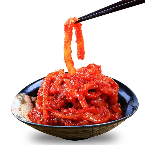 三口一品 Корейский сырой пряный соус кальмара мгновенный соус из морепродуктов и рисовый соус кимчи корейский вкус бибимбап соус