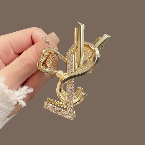 Изысканная металлическая заколка-крабик, заколка для волос, акула, аксессуар для волос, легкий роскошный стиль, коллекция 2023, новая коллекция