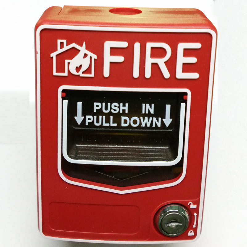Conventional manual call point pull down station button hand