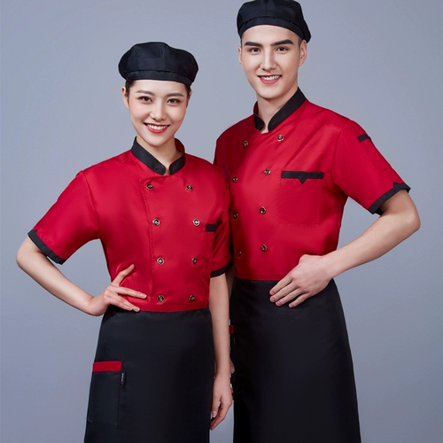 Корейский стиль модный шеф-повар для рабочей одежды летняя отель повар костюм с коротки