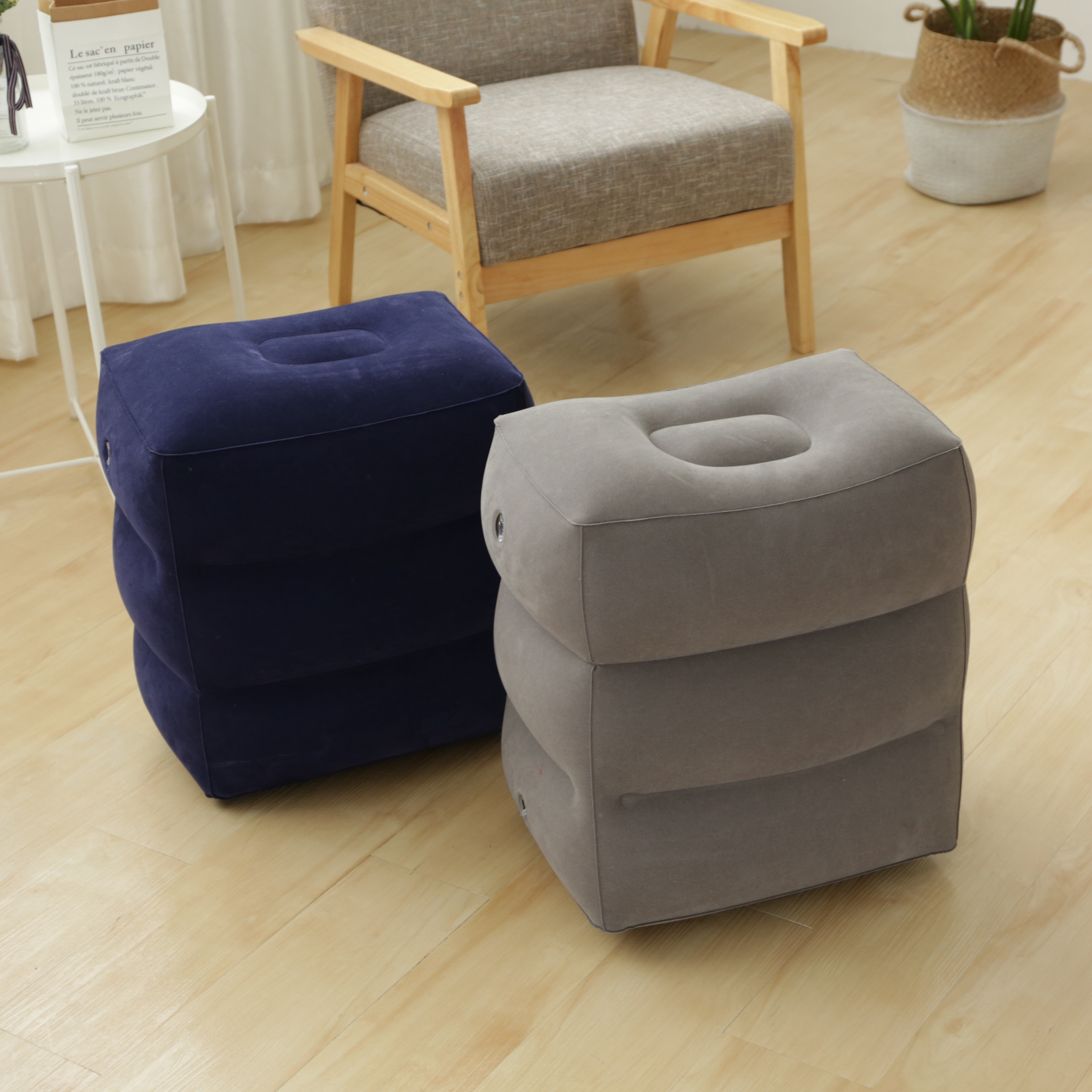 Inflatable foot pad sitting car pad long-distance car plane sleeping artifact stool car leg rest co-pilot foot pad footrest