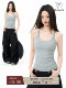 Iiiamx Gray Camisole with Chest Pads for Women, Summer Outerwear, Inner Layer, Base Layer, 2025 New Style, Beautiful Back, Sleeveless Top