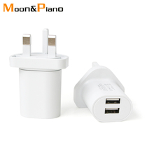 British standard conversion plug dual USB mobile phone charging Singapore Dubai Maldives UK London travel socket