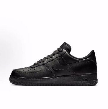 Nike Air Force 1 07 Black Warrior Retro Wear-Resistant Low-Top Sneakers for Men and Women, Black