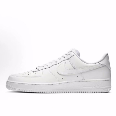 Nike Air Force 1 07 Leather Classic Retro Style Low-Top Sneakers Men's Pure White Nike Air Force 1 07 Leather Classic Retro Style Low-Top Sneakers Men's Pure White