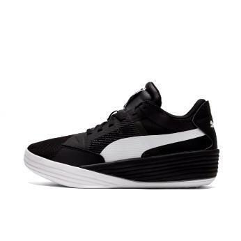 Puma Clyde All Pro Team Low-Top Practical Basketball Shoes, Same Style for Men and Women, Black and White